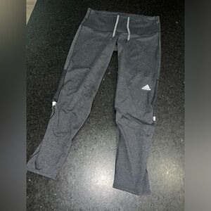 NWOT ADIDAS Ultra Knit Black Grey Running Training Leggings SZ M